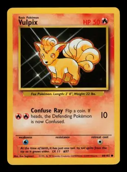 Vulpix 68/102 - LP - Base Set, WOTC Pokemon - Image 1