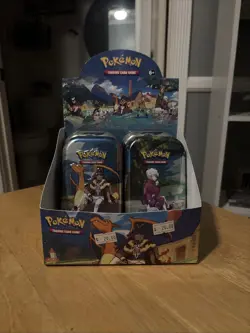 EMPTY Pokemon Crown Zenith Mini Tins And Display Box 4 Mini Tins - Image 1