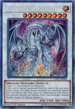 Azure-Eyes Silver Dragon [LCKC-EN066] Secret Rare Near Mint 1st Edition - Yugioh - Image 1