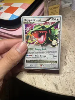 Rayquaza C Lv.X DP47 Black Star Promo Diamond & Pearl Holo Rare Pokemon Card LP - Image 1