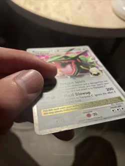 Rayquaza C Lv.X DP47 Black Star Promo Diamond & Pearl Holo Rare Pokemon Card LP - Image 2