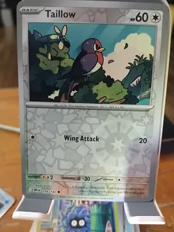 Pokemon TCG Taillow 156/182 Sv10: Destined Rivals Reverse Holo Card NM Condition - Image 2