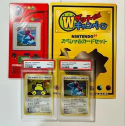 PSA10 Porygon #137 Snorlax #143 CD Promo Set w/Food Counter Coin Pokemon Card JP - Image 1