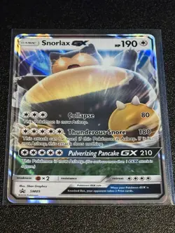 Pokemon Snorlax GX SM05 Full Art Holo Promo Card Near Mint Condition - Image 1