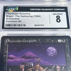 PHYREXIAN GREMLINS 1994 MTG ANTIQUITIES CGC 8 Mint Magic The Gathering Graded - Image 2