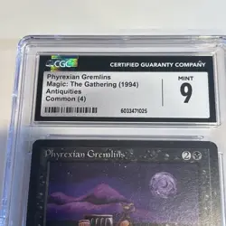 PHYREXIAN GREMLINS 1994 MTG ANTIQUITIES CGC 9 Mint Magic The Gathering Graded - Image 3