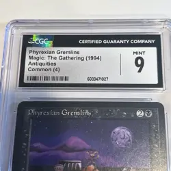 PHYREXIAN GREMLINS 1994 MTG ANTIQUITIES CGC 9 Mint Magic The Gathering Graded - Image 5