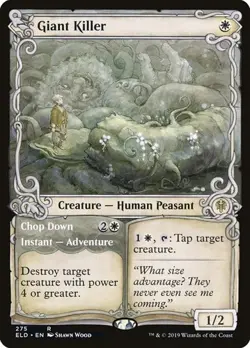 1x Giant Killer // Chop Down - Foil Showcase NM Eng MTG - Throne of Eldraine - Image 1