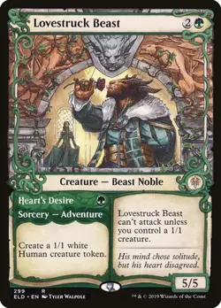 1x Lovestruck Beast // Heart's Desire - Foil Sho NM Eng MTG - Throne of Eldraine - Image 1