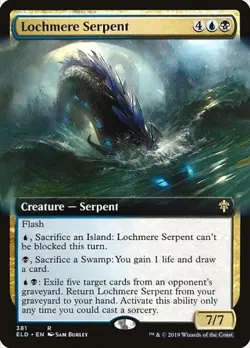 1x Lochmere Serpent - Extended Art NM Eng MTG - Throne of Eldraine - Image 1