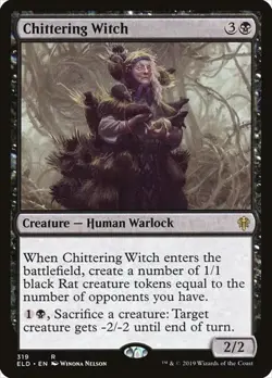1x Chittering Witch - Brawl Deck NM Eng MTG - Throne of Eldraine - Image 1