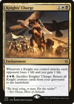1x Knights' Charge - Brawl Deck NM Eng MTG - Throne of Eldraine - Image 1