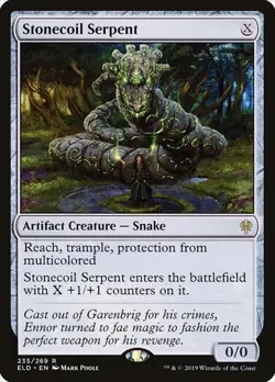 1x Stonecoil Serpent NM Eng MTG - Throne of Eldraine - Image 1