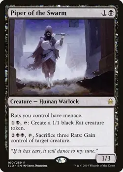 1x Piper of the Swarm NM Eng MTG - Throne of Eldraine - Image 1