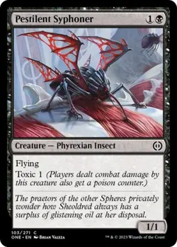 Pestilent Syphoner -Foil Light Play MTG Phyrexia: All Will Be One - Image 1