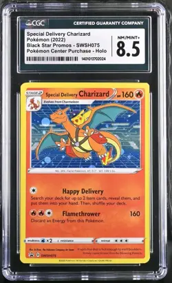 Pokemon Special Delivery Charizard Promo SWSH075 CGC 8.5 Crimp Error Sub-Grades! - Image 2