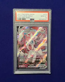 PSA 10 Sylveon Vmax #75 SWSH Evolving Skies 2021 Pokemon GEM MINT - Image 1