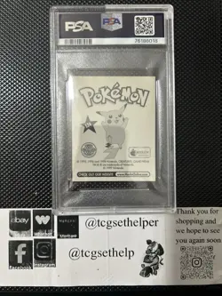 PSA 8 1999 MERLIN POKEMON STICKERS PRISM JOY #S34 NEAR MINT - Image 2