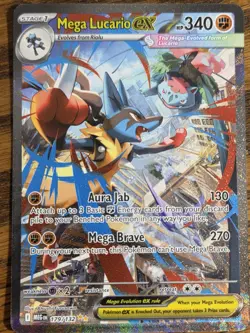 Pokemon Mega Evolutions #179/132 mega Lucario Ex M/NM Special Illustration rare - Image 1