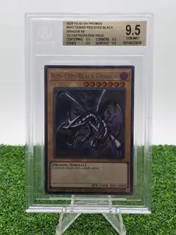 BGS 9.5 Yugioh Red-Eyes Black Dragon Nike Worlds Promo NKC1-EN002 Collab. POP 1 - Image 1