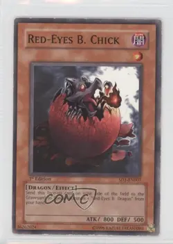 Red-Eyes B Chick 1st Ed. YuGiOh Dragon's Roar Structure Deck #SD1-EN007 READ - Image 1