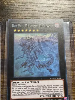 Yugioh Red-Eyes Flare Metal Dragon CORE-EN054 Ghost Rare 1st Ed LP - Image 2