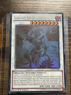 Yugioh Scarlight Red Dragon Archfiend DOCS-EN046 GHOST Rare 1st Edition - Image 2