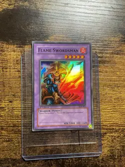 Yugioh Flame Swordsman LOB-003 1st Edition English Glossy Foil/Print Line Error - Image 1