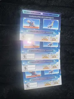 Shiny Koraidon Shiny Miraidon Code Cards Limited Pokemon Scarlet Pokemon Violet - Image 4