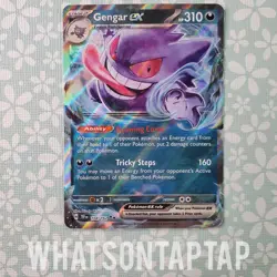Pokemon Card Gengar Ex 104/162 Ultra Rare Scarlet Violet Temporal Forces LP - Image 1