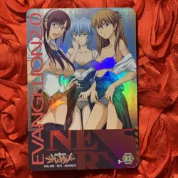 Rei Ayanami Neon Genesis Evangelion Goddess Waifu Anime Holo Girl Card Trio - Image 1