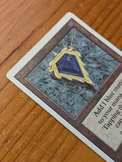 MTG Unlimited Mox Sapphire - nice front, played back, see pics and description - Image 3