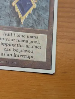MTG Unlimited Mox Sapphire - nice front, played back, see pics and description - Image 5