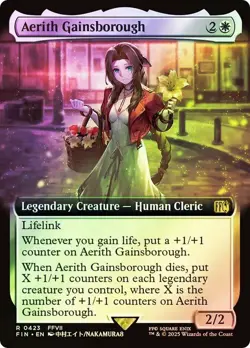 Aerith Gainsborough Foil Extended Art Final Fantasy MTG NM - Image 1