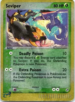 2003 Pokemon SEVIPER Ex Sandstorm REVERSE HOLO Foil Rare e-Reader Edition 11/100 - Image 1