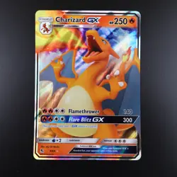 Charizard GX 9/68 Hidden Fates Holo Full Art Pokemon Card - Image 1