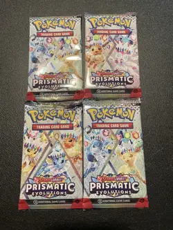 Pokemon Prismatic Evolutions Booster Pack Lot Of 4 New Factory Sealed - Image 1