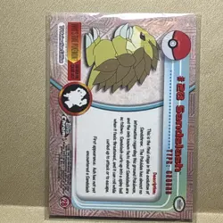 1999 Topps Chrome Pokemon TV #28 Sandslash Logo Spectra - NM - Image 2