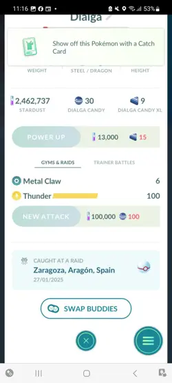 Pokemon Go Legendary Shiny Dialga ( High CP ) - Image 2