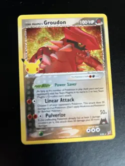 Team Magma's Groudon Holo Ultra Rare #9/95 Pokemon Celebrations 25th Anniversary - Image 1