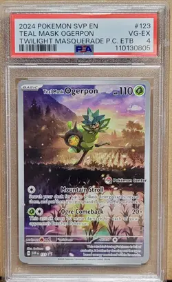 2024 Pokemon SVP En Teal Mask Ogerpon TWM Pokemon Center ETB PSA 4 - Image 1
