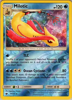Milotic 27/111 Rare - Pokemon TCG SM: Crimson Invasion - Reverse Holo (NM) - Image 1