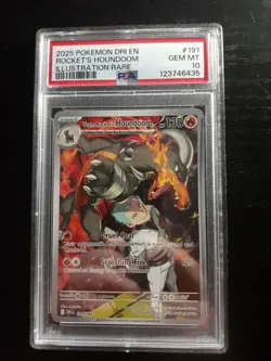 2025 Pokemon Dri En Rockets Houndoom Ex Special Illustration Rare PSA 10 Gem MT - Image 1
