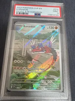 Pokemon 2023 Scarlet And Violet Pokemon Center Koraidon Stamped PSA 9 - Image 1