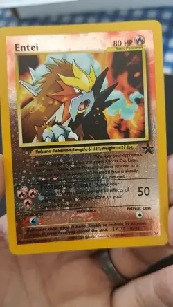 Entei #34 Reverse Holo Black Star Promo, Vintage Pokemon TCG, NM - Image 2