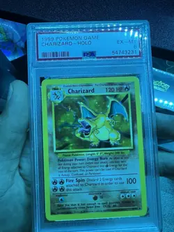 Pokemon TCG Charizard Base Set Holo Unlimited Rare PSA 6 - Image 1