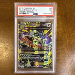 2015 Pokemon XY Ancient Origins M Tyranitar EX 92/98 Full Art PSA 7 - Image 1