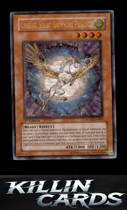 1st Edition Crystal Beast Sapphire Pegasus (UTR) FOTB-EN007 Ultimate Rare lp - Image 1