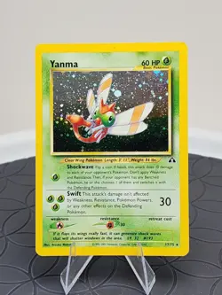 Yanma Pokemon Card Neo Discovery 17/75 Holo Rare Excellent Condition - Image 1