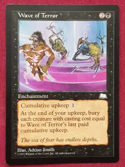 Magic The Gathering WEATHERLIGHT WAVE OF TERROR black card MTG - Image 1